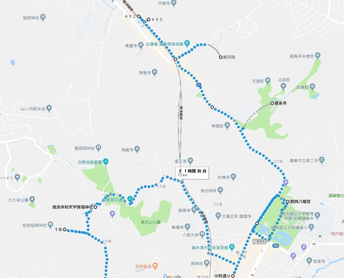 計画したルート