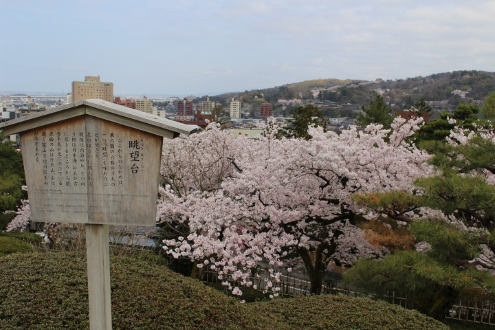 兼六園の眺望台より